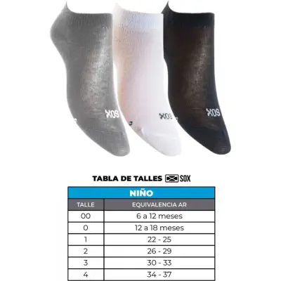 Medias Escolares Sox Tripack Talle 3