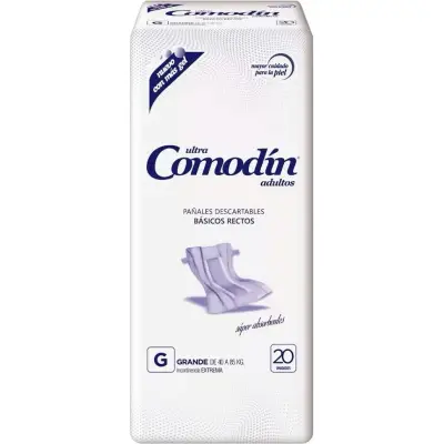 Pañal Comodín Adulto Básico Grande Extra 20 unidades