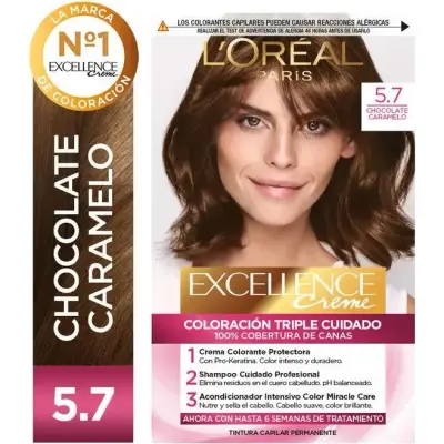 Tinta Capilar Excellence Crème Tono 5.7