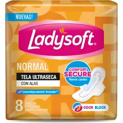Toallas Femeninas Ladysoft Tofe Seca con Alas x 8