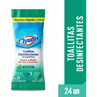 Toallitas Húmedas Desinfectantes Ayudín Frescor x 24