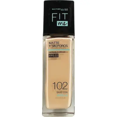 Base de Maquillaje Maybelline Fit Me Matte + Poreless Tono Fair