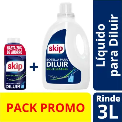 Skip Bio Enzima Detergente Líquido 4x500 ml + 3 L