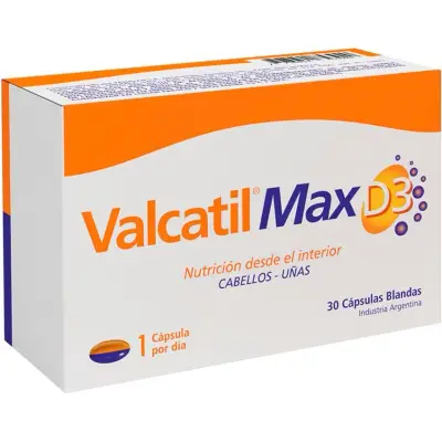 Valcatil Max D3 Suplemento Dietario Panalab x 30 Cápsulas