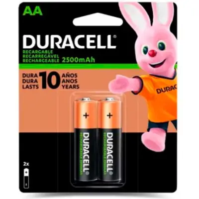 Pilas Recargables AA Duracell Pack x 2