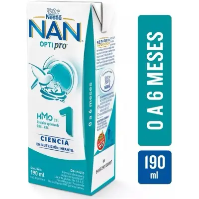 Fórmula Infantil NAN 1 OptiPro HMO Listo para Usar 190 ml