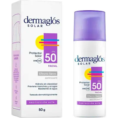 Protector Solar Facial Dermaglós FPS 50 Sin Color 50 g