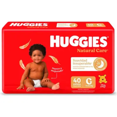 Pañales Huggies Natural Care x40