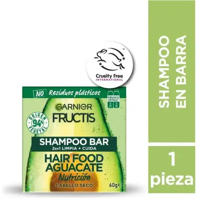 Shampoo en Barra Fructis Aguacate 60 g