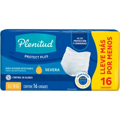 Pañal Plenitud Protección Grande XG x 16 unidades