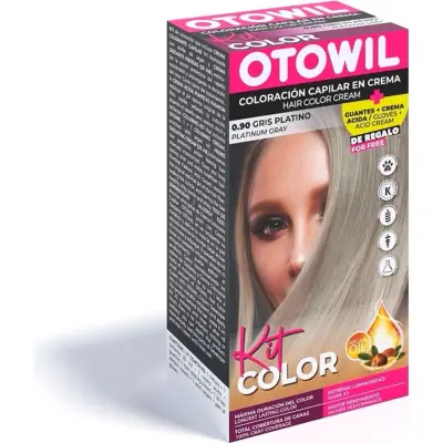 Tintura Capilar Otowil Tono N° 90 Gris Platinado