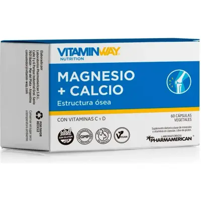 Suplemento Dietario Magnesio + Calcio 60 cápsulas