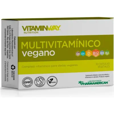 Multivitamínico Vegano Pharmamerican 30 Comprimidos