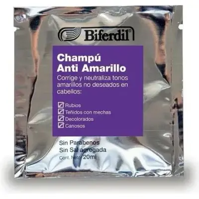 Shampoo Biferdil Antimarillo Sin Sulfatos 1