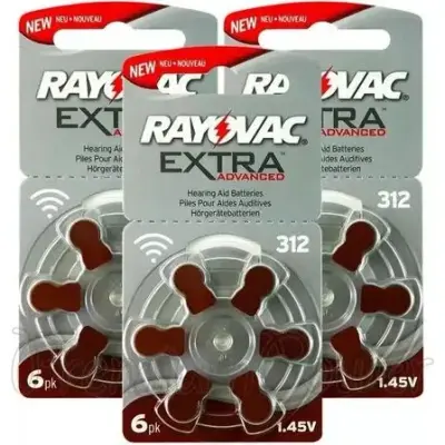 Pilas Auditivas Rayovac ZA312 Pack x 6