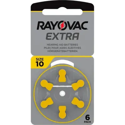 Pilas para Audífonos Rayovac 10 Blíster x 6