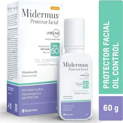 Protector Solar Facial FPS 50 Midermus 60 ml