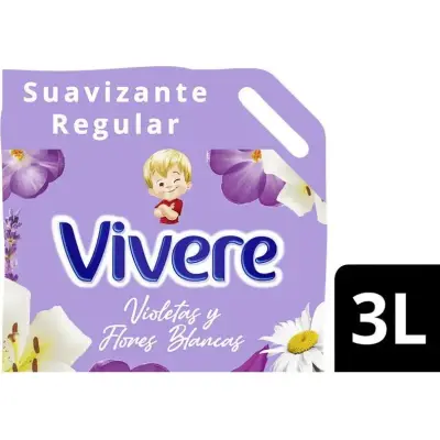 Jabón Líquido Vivere Suave Violeta Flores Botella Duplo 3 L