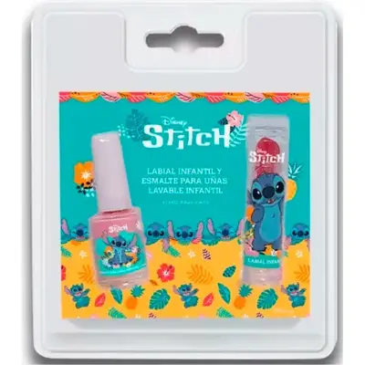 Set Infantil Disney Stitch Esmalte + Labial
