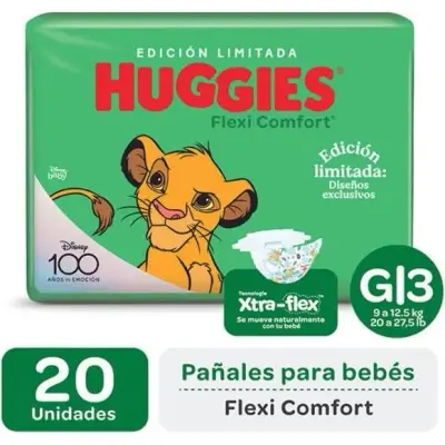 Pañales Huggies Flexi Confort Grande x20