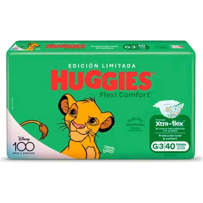 Pañal Huggies Flex Confort Jumbo Talla G x40