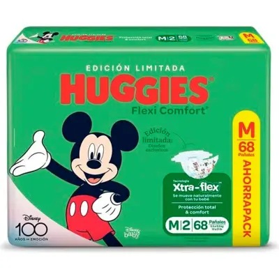 Pañal Huggies Flex Confort Talla M 68 unidades