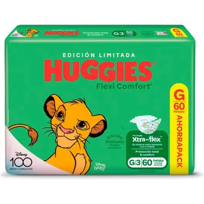 Pañal Huggies Flex Confort Talla G x60