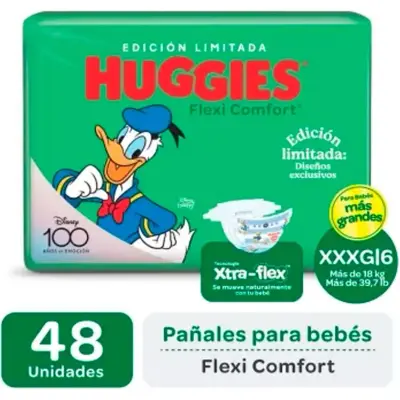 Pañales Huggies Flexi Comfort Talla XXXG x48 unidades