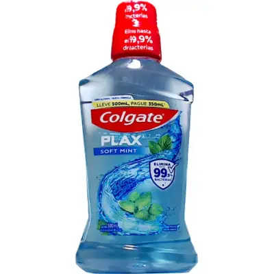 Enjuague Bucal Plax Menta Sin Alcohol 350 ml