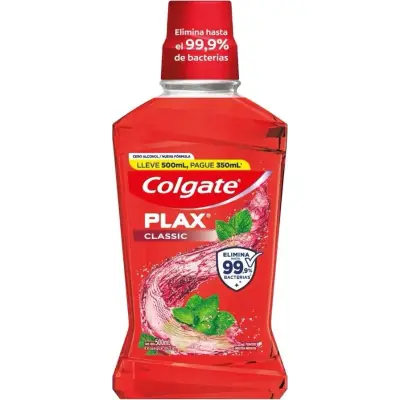 Enjuague Bucal Plax Rojo 500 ml