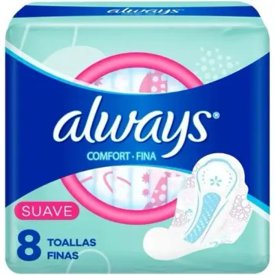 Toallas Femeninas Always Suave x8