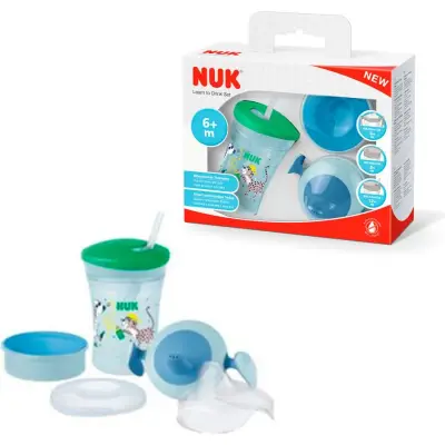 NUK Vaso Evolutivo Set Verde y Azul