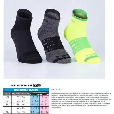 Media Deportiva Sox Doble Capa Talle M