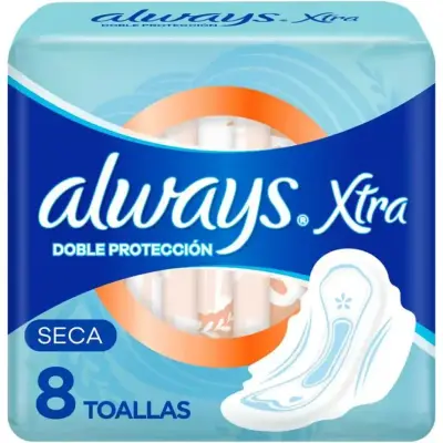 Always Xtra Protección Secas Paquete x8