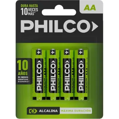 Pilas Alcalinas AA Philco Pack x4