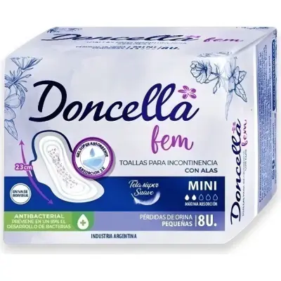 Pañal Doncella Toá Incontinencia Mini 8 Unidades