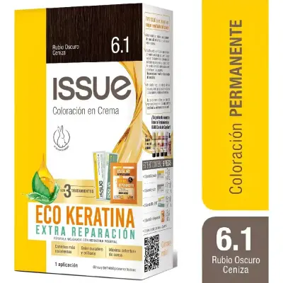 Tintura Capilar Issue Kit Eco Extra Keratin Tono 6.1