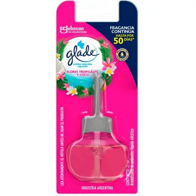 Ambientador Glade Aceite Aroma Flora Tropical Coco