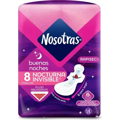Protector Femenino Nosotras Todo Bañado Invisible X8