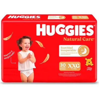 Pañal Huggies Natural Care Talla XXG 30 unidades