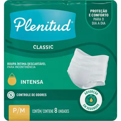 Pañal Plenitud Clásico Pequeño/Medio x8 unidades