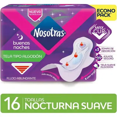 Protector Femenino Nosotras Toa Natural Noches x16