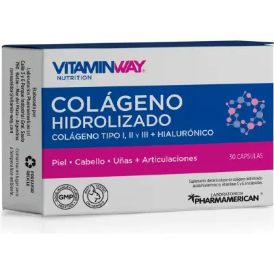 Colágeno Hidrolizado Pharmamerican Complejo 30 Cápsulas