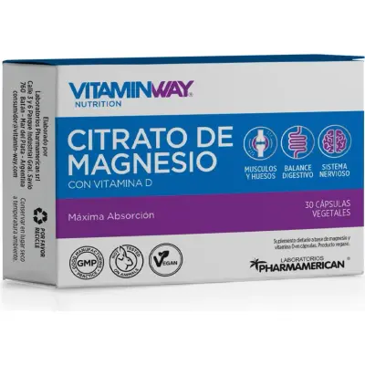 Citrato de Magnesio ComplexPharmamerican 30 Comprimidos