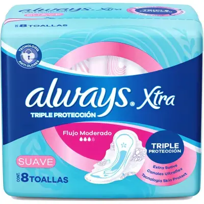 Pañal Always Xtra Protección Suave 8 Unidades
