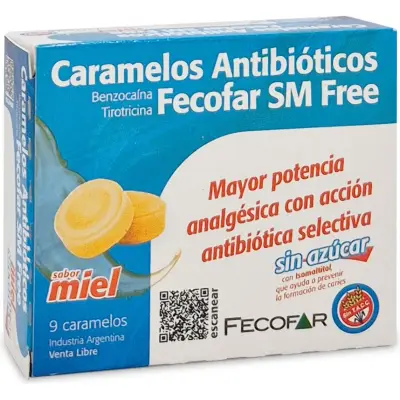 Caramelos Antibacteriales Anestésicos FecofX9