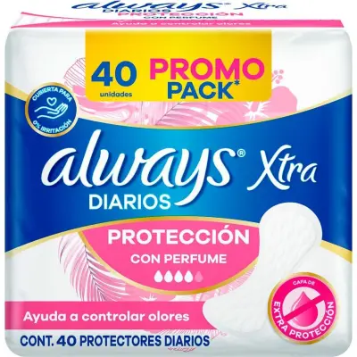 Always Liners Protectores Diarios Perfumados X40