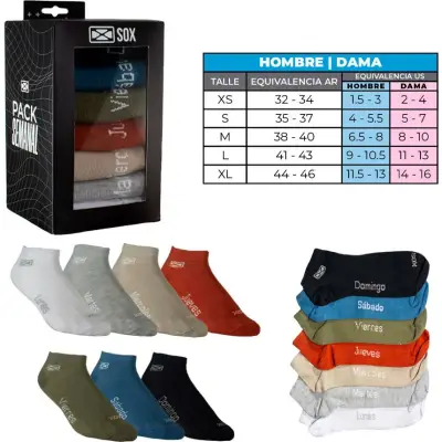 Pack de Medias Deportivas Sox Básico x7 Talle L