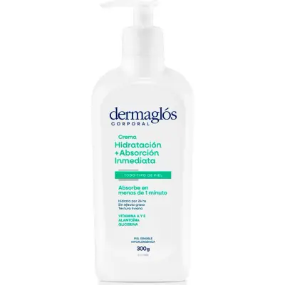 Crema Corporal Dermaglos Hidratante Absorbente 300 ml