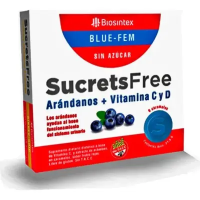 Caramelo Sucrets Free Blue Femenino x9
